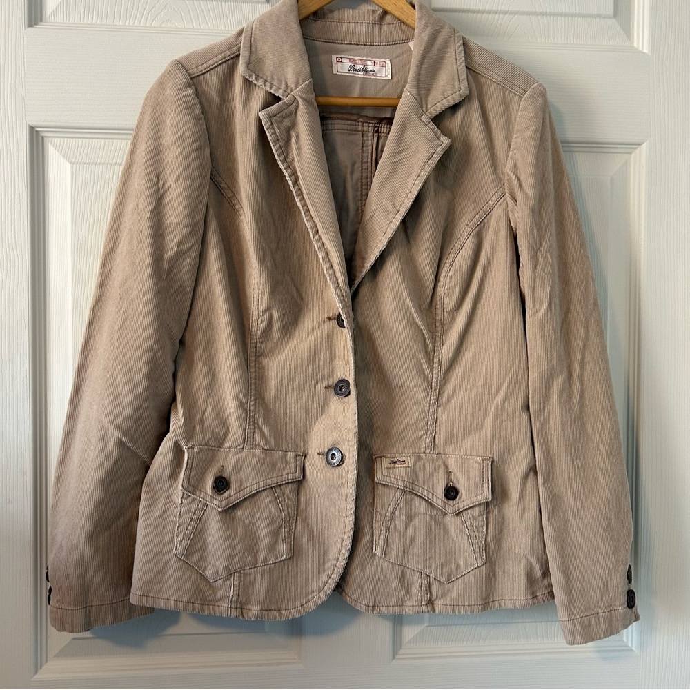 Levi Strauss Medium tan and cream corduroy blazer with button front pockets